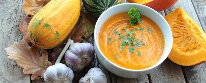 crema de zanahorias y calabaza asada