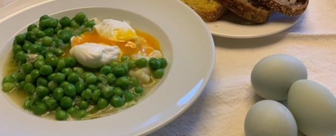 Guisantes con puré de patata